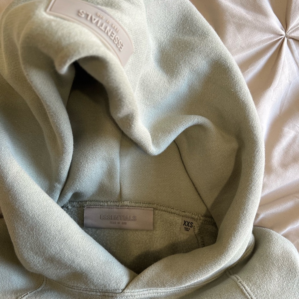 Essentials Olive Green Hoodie - Picture 4 of 4